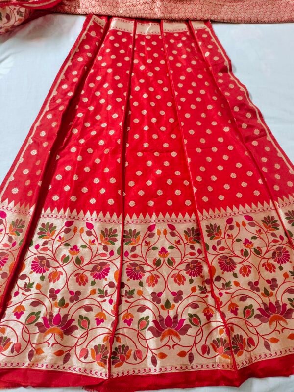 Pure Banarasi Katan Silk Unstitched Lehenga Panel Sets - Image 2