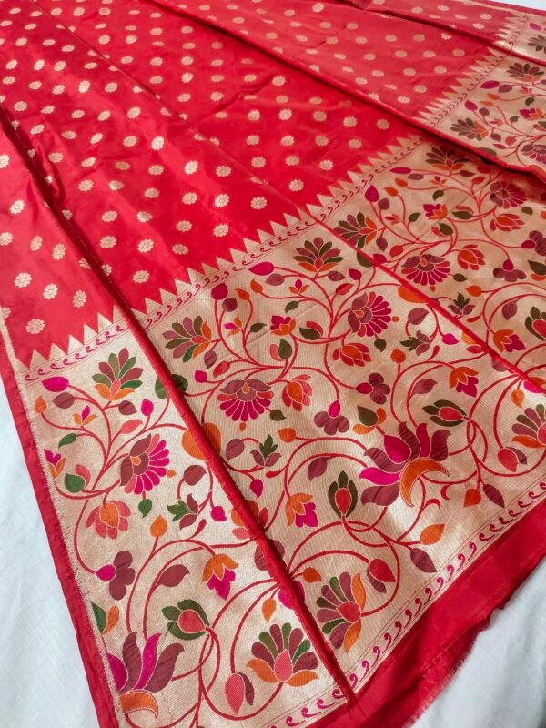 Pure Banarasi Katan Silk Unstitched Lehenga Panel Sets - Image 3