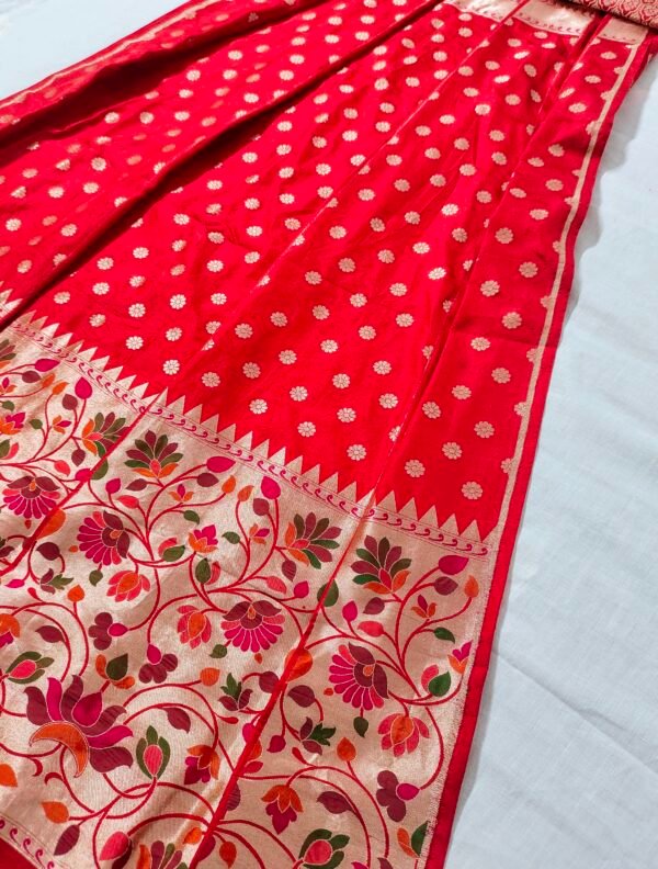 Pure Banarasi Katan Silk Unstitched Lehenga Panel Sets - Image 10