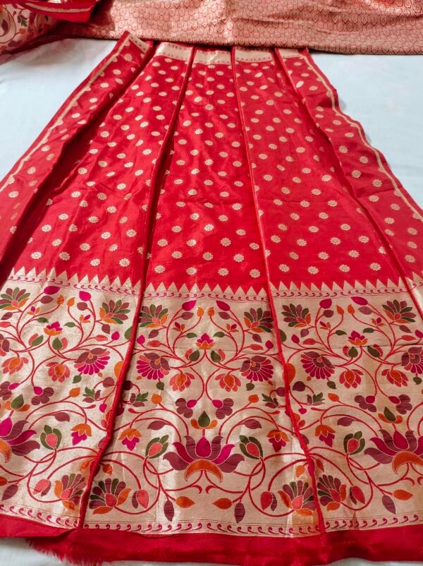 Pure Banarasi Katan Silk Unstitched Lehenga Panel Sets - Image 9